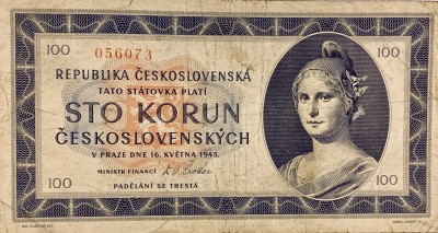 100 korun, 1945